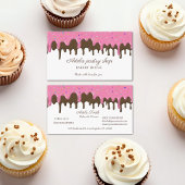 Schokoladen-Erdbeeren-Frosting-Drip Visitenkarte