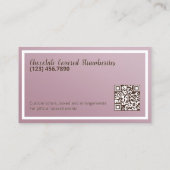 Schokoladen Erdbeeren QR Visitenkarte (Rückseite)
