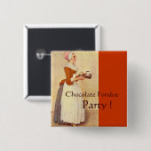SCHOKOLADEN-FONDUE-ABENDESSEN BUTTON (Vorne & Hinten)