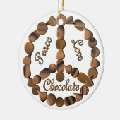 Schokoladen-Friedenszeichen Keramikornament (Links)