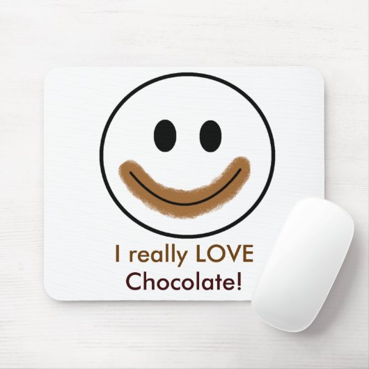 Schokoladen-Gesicht "ich wirklich LIEBE Mousepad (Mit Mouse)