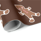 Schokoladen-Gingerbread-Cookies-Wrap-Papier Geschenkpapier (Rolleneckpunkt)