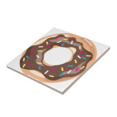 Schokoladen-glasig-glänzender Krapfen Fliese (Seite)