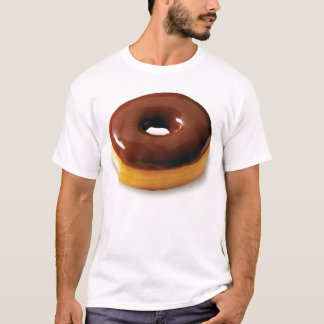 Schokoladen-glasig-glänzender Krapfen-T-Shirt T-Shirt