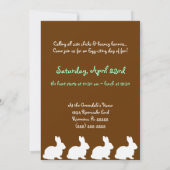 Schokoladen-Häschen Einladung (Rückseite)