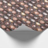 Schokoladen im Überfluss Geschenkpapier (Ecke)