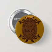 Schokoladen Jesus Button (Vorne & Hinten)