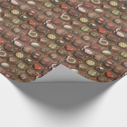 Schokoladen-Kasten Geschenkpapier (Ecke)