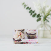 Schokoladen-kleine Kuchen besprüht Visitenkarte (Stehend Vorderseite)