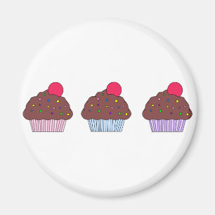 Schokoladen-kleiner Kuchen Magnet