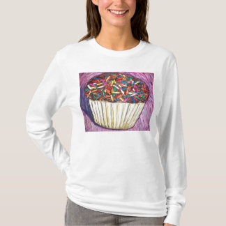 "Schokoladen-kleiner Kuchen mit besprüht " T-Shirt