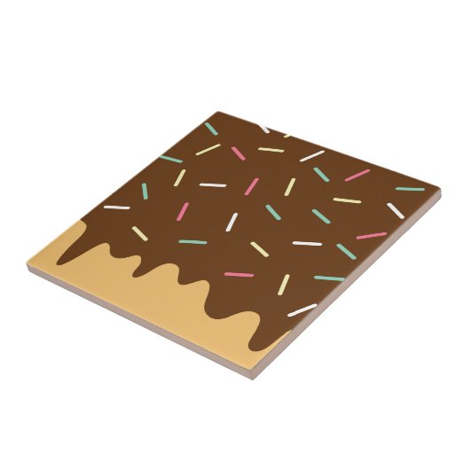 Schokoladen-Krapfen Fliese (Seite)