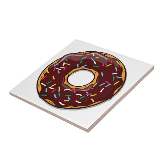 Schokoladen-Krapfen mit besprüht Fliese (Seite)