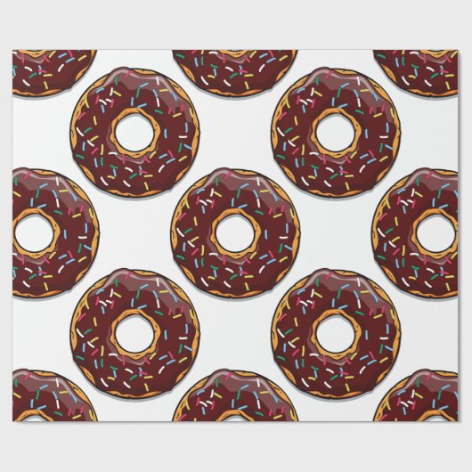 Schokoladen-Krapfen mit besprüht Geschenkpapier (Flach)