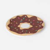 Schokoladen-Krapfen Pappteller (Schrägansicht)