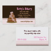 Schokoladen-Kuchen-Bäckerei-Visitenkarte Visitenkarte (Vorne/Hinten)