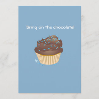 Schokoladen-Kuchen-Geburtstags-Party Einladung