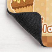 Schokoladen-Kuchen-Miezekatze Mousepad (Ecke)