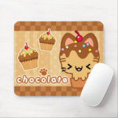 Schokoladen-Kuchen-Miezekatze Mousepad (Mit Mouse)