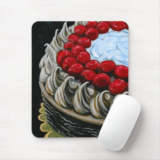 Schokoladen-Kuchen mit Kirschen Mousepad (Mit Mouse)