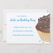 Schokoladen-Kuchen-Party Einladung (Rückseite)