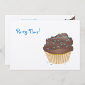 Schokoladen-Kuchen-Party Einladung (Vorne/Hinten)