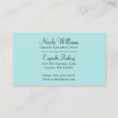 Schokoladen-Kuchen-rosa Vanille-Zuckerguss Visitenkarte (Rückseite)