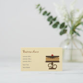 Schokoladen-Kuchen-Visitenkarte Visitenkarte (Stehend Vorderseite)