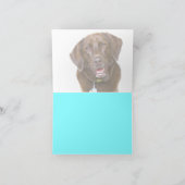 Schokoladen-Labrador danken Ihnen zu kardieren Dankeskarte (Innenseite)