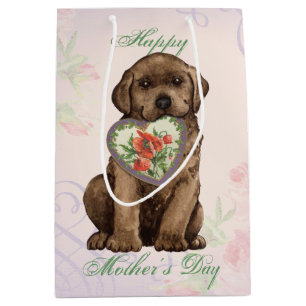 Schokoladen-Labrador-Herz-Mama Mittlere Geschenktüte