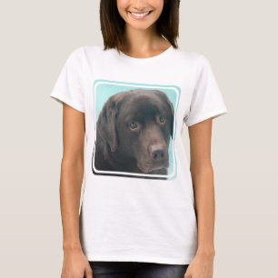 Schokoladen-Labrador-Hundedamen-T - Shirt