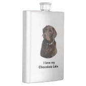 Schokoladen-Labrador-HundeFotoporträt Flachmann (Rechts)