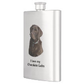Schokoladen-Labrador-HundeFotoporträt Flachmann (Links)