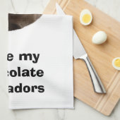 Schokoladen-Labrador-HundeFotoporträt Geschirrtuch (Viertel Falte)