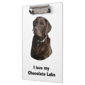 Schokoladen-Labrador-HundeFotoporträt Klemmbrett (Links)