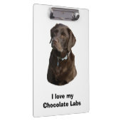 Schokoladen-Labrador-HundeFotoporträt Klemmbrett (Rechts)