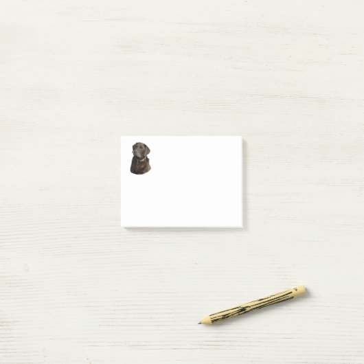 Schokoladen-Labrador-HundeFotoporträt Post-it Klebezettel (Auf Schreibtisch)
