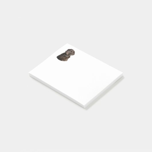 Schokoladen-Labrador-HundeFotoporträt Post-it Klebezettel (angewinkelt)