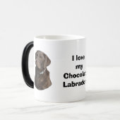Schokoladen-Labrador-HundeFotoporträt Verwandlungstasse (Vorderseite Links)