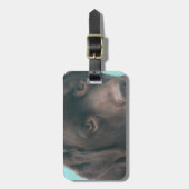 Schokoladen-Labrador-Hundegepäck-Umbau Gepäckanhänger (Vorderseite vertikal)