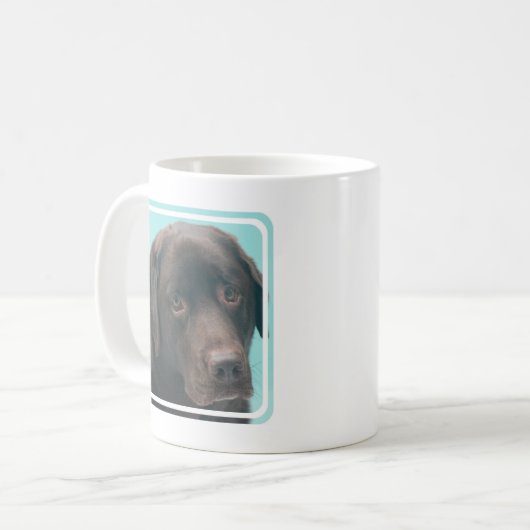 Schokoladen-Labrador-Hundekaffee-Tasse Kaffeetasse (Vorderseite Links)