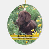Schokoladen-Labrador im Keramikornament (Links)