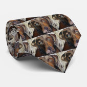 Schokoladen-Labrador-Jagd-Krawatte Krawatte (Gerollt)