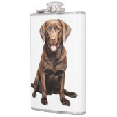 Schokoladen-Labrador-Kaffeetasse Flachmann (Links)