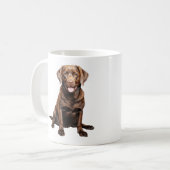 Schokoladen-Labrador-Kaffeetasse Kaffeetasse (Vorderseite Links)