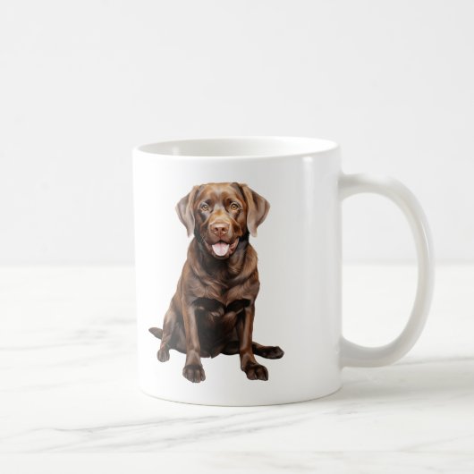 Schokoladen-Labrador-Kaffeetasse Kaffeetasse (Rechts)