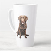 Schokoladen-Labrador-Kaffeetasse Milchtasse (Linke Ecke)