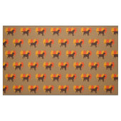 Schokoladen-Labrador-Kontur-Herbst-Baum-Toffee Stoff (Fat Quarter (45,7 x 55,9 cm))