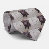 Schokoladen-Labrador Krawatte (Gerollt)