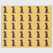 Schokoladen-Labrador-Kunst-Packpapier Geschenkpapier (Flach)